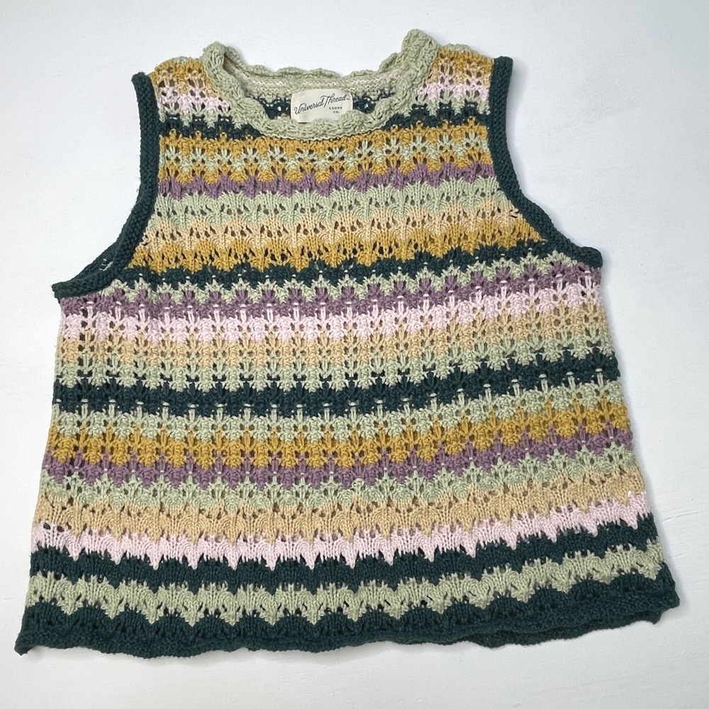 Boho Cottagecore Crochet Sweater Vest S Layering Hippie